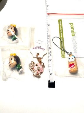 4 charms for purse, phone, zipper tab, backpacks, etc.